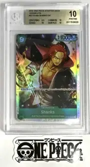 BGS 10 One Piece ST16-004 SR Shanks - English - Foil - Green Uta - Graded - TCG
