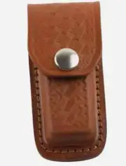 Leather Folding Knife Sheath Pocket Knives Case Belt Clipon 4.7 Inch Pouch Camp