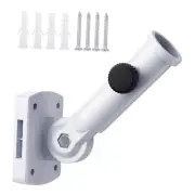 Adjustable Flag Pole Holder, Multi-Position Mounting Flag Bracket, Heavy WHITE