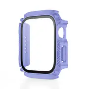 Nevenka Waterproof iWatch Case PC Screen Protector for Apple Watch Series 7/8-Purple
