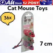 36 x 7cm Cat Mouse Toys Interactive Pet Kitten Pussy Play Scratch Chase Chew Fun