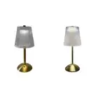 Crystal Table Lamp Metal Base Rechargeable Touch Desk Light (Striped Crystal) Ho
