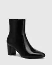 Kilton Black Shiny Leather Ankle Boot