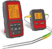 Meat Thermometer Digital Wirel with Dual Probes Instant Read Magnetic Food Thermometer APP Control with Timing Alarm for Outside Grill BBQ with Standable and Hangable Stand 2 Probes