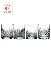 Waterford Lismore Evolution Tumblers (Set of 4) with $34 Credit NoSize NoColor