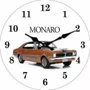 MONARO 17 CM GLASS CLOCK COLLECTABLE MAN CAVE GARAGE SHED HOME DECOR