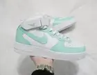 Air Force 1 Mid Custom Shoes Light Green Mint Sneaker Mens Womens Kids Sizes