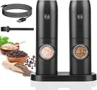 Electric Salt and Pepper Grinder Set, Automatic Salt and Pepper Grinders with Ty
