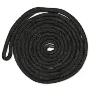 CMP Premium Cordage Boat Dock Line 1/2" Dia x 25 Foot Length; Black CDL1225BK
