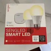 Sengled Smart LED Soft White A19 Starter Kit (2-Pack) with Hub - White Dimmable