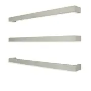 Radiant Polished 800mm Square Single Bar Heated Towel Rail (Left or Right Wiring) SBSTR-800