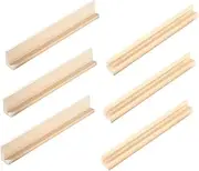HAWILLOSCH 6Pcs Wooden Domino Holders for Easy Display Domino Trays Racks Versatile Support for Games Alphabet Learning for Organizing Tiles Cards
