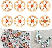 Puocaon Mini Petal Clay Cutters - 8 Shape for Polymer Jewelry, 3D Jewelry Cutters, Sophisticated Floral Slab Making Supplies, Flower Earrings Cutter TY3D015_7