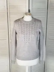 Pied a Terre Cable Jumper Grey sz 10 Blurred Lines