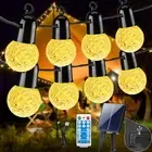 Solar String Lights Outdoor Waterproof, 50Ft G40 Solar Patio Lights with Remo...