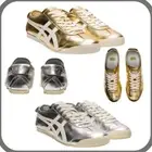 Onitsuka Tiger MEXICO 66 1183B566 natural leather silver gold training shoes