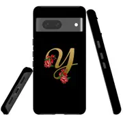 For Google Pixel 7 Case Tough Protective Cover Embellished Letter Y