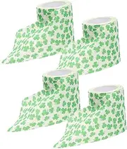 VALICLUD 4 Rolls Patrick's Day Themed Toilet Paper Leaf Print Bathroom Tissue for Use Versatile Absorbent Paper Towels for Celebrations and Parties