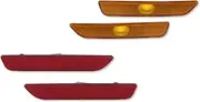 Side Mirror Indicator For Mustang 2010-2014 No Bulb/Socket Car Front/Rear Side For Fender Marker Light Shell Housings Dynamic Sequential Blinker(4pcs front rear)
