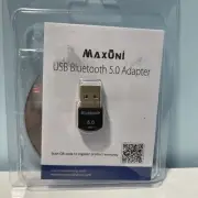 Maxuni USB Bluetooth Adapter for PC 5.0, Bluetooth Dongle 5.0 Adapter Speed 3Mbp