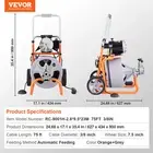 3/8 Inch Drain Cleaner Machine Auto Feed Sewer Snake Drain Auger with Wheels Por