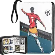 Football Card Holder - 400 Pockets Binder With 50 Pages, Waterproof Match Attax Folder, Scrapbook and Zipper for Sport Cards