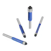 Silver Blue Double Bearing Router Bit Trimming Knife Woodworking Milling ToolsDouble-edged Trimming Machine Blade