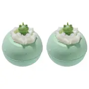 2PK Bomb Cosmetic It's Not Easy Being Green Bath Bomb Blaster w/ Toy Tub Fizzy