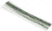 uxcell 28 Gauge 14" Floral Stem Wire, 100 Pcs Paper Wrapped Iron Artificial Flower Stem Accessories for DIY Bouquet Stem and Craft Decoration, Dark Green
