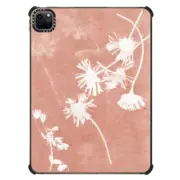 iPad Pro 11-inch (3rd/4th gen) iPad Impact Case Delicate flowers stamp on pastel peach background