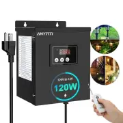 120W Low Voltage Landscape Transformer,Low Voltage Transformer with Timer,Pho...