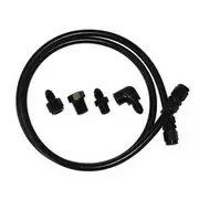 Aeroflow Black Nylon Outer Stainless Steel Braided Line Gauge Kit -3AN, AF30-3003BLK