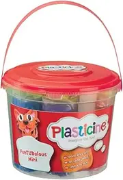 F9L10258 Plasticine FunTUBulous Bucket Modelling Clay in a Tub, Mini Modelling Clay