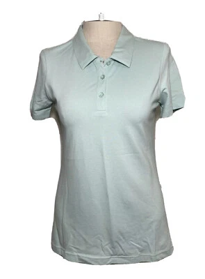NWT Cabelas Woman’s Short Sleeve Polo Shirt Aqua Ice Size M