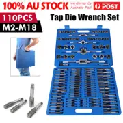 110PCS Tungsten WRENCH TAP and Die Set Cutter Kit Metric Steel Screw Case