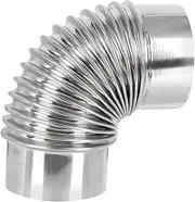 Elbow Flexible Stainless Steel Air Vent Hose for Kitchen Chimney Flue Easy Installation Reduces Ventilation Resistance Prevents Air Leakage