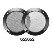 Speaker Grill Cover (w Screws), [for DIY] - 2"/Black/2Pcs