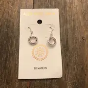 Alex and Ani Peridot Birthstone Charm Earrings .925 Sterling Silver Elevation