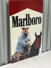 MARLBORO MAN RARE METAL SIGN PERFECT BAR MAN CAVE AUSTRALIAN MADE
