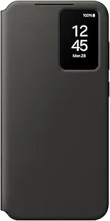 [Samsung] Galaxy S24 FE Wallet Phone Case, Protective Cover with Smart Small Screen View, Finger Tap Control, Slim Design, Card Holder Pocket, US Version, Black