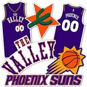 Desert Cactus Phoenix Suns Sticker NBA Officially Licensed Vinyl Decal Laptop Water Bottle Car Scrapbook (City Edition 24-25)