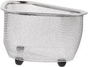 BUTIFULSIC 2 Pcs Drain Basket Sink Corner Colander Bar Drainer Sink Brush Basket Kitchen Sink Strainer Corner Sink Strainer Basket Dish Storage Rack Draining Basket Sink Sponge Holder Plastic