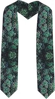 [EdWal] Green Succulent print Graduation Stole and Sash Class for Unisex Adult Honor Stole Honor Stole of 2025