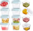 12pk Small Glass Food Containers 6oz Mini Meal Prep w/ Lids Airtight Leakproof