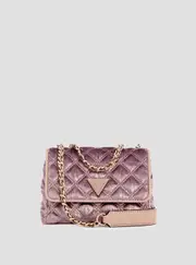 GUESS Women's Mauve Giully Mini Crossbody Strap in Purple