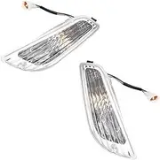 Front Rear Turning Indicator Lights Rear And Front Motorcycle Turn Signal Light Indicator Lamp Direction, for Vespa, LX 50 125 150 2-Takt LXV Clear Motorcycle Turn Signal Lights(BLACK Front)