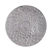 SSH COLLECTION Lanka 76cm Wide Spiral Floral Wall Art - Polished Aluminium