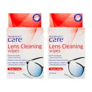 2x Lens Cleaning Wipe 20 Pack