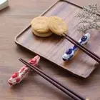 1Pc Dragon Porcelain Chopstick Rest Spoon Rack Cutlery Pen Holder Table Decor
