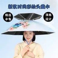 在飛比找蝦皮購物優惠-2024新款 戶外頭戴遮陽傘 雨傘太陽傘專用 傘釣魚傘太陽帽